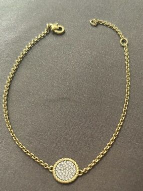 Authentic David Yurman 18k gold disc bracelet